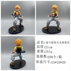 21CM Dragon Ball Z Yellow Hair Gotenks Anime PVC Figure Doll