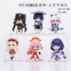 6PCS/SET 10CM Genshin Impact Anime PVC Figure Toy