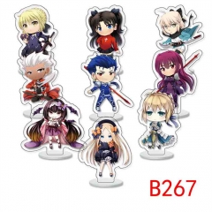 2 Styles 9PCS/SET 10CM Fate/Stay Night Acrylic Anime Standing Plate