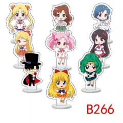 9PCS/SET 10CM Pretty Soldier Sailor Moon Acrylic Anime Standing Plate