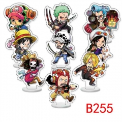 2 Styles 9PCS/SET 10CM One Piece Acrylic Anime Standing Plate