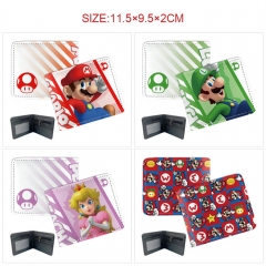 5 Styles Super Mario Bro Cartoon PU Wallet Anime Purse