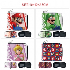 5 Styles Super Mario Bro Cartoon Zipper Wallet Anime Purse