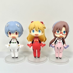 10CM 3 Styles EVA/Neon Genesis Evangelion Ayanami Rei Asuka Langley Soryu Anime PVC Figure Toy