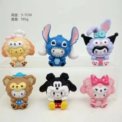 6PCS/SET 5-7CM Sanrio My Melody Anime PVC Figure Toy
