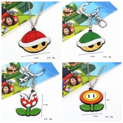 11 Styles Super Mario Bro Anime Keychain Necklace
