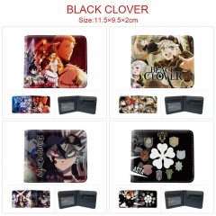 6 Styles Black Clover Cartoon PU Short Anime Wallet Purse
