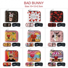 9 Styles Bad Bunny Cartoon PU Zipper Short Anime Wallet Purse