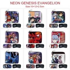 9 Styles EVA/Neon Genesis Evangelion Cartoon PU Zipper Short Anime Wallet Purse
