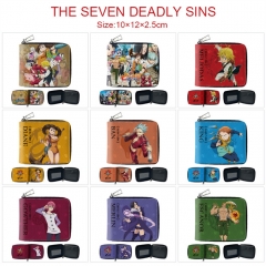 9 Styles The Seven Deadly Sins/Nanatsu no Taizai Cartoon PU Zipper Short Anime Wallet Purse