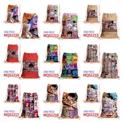30 Styles One Piece Cartoon Character Drawstring Bags 35x50cm