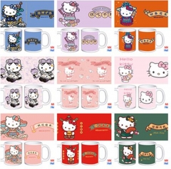 （5PCS/SET）30 Styles Hello Kitty Cartoon Ceramics Anime Mug Cup