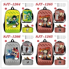 3 Styles My Hero Academia Cartoon Anime Backpack Bag+Lunch Bag+Pencil Bag