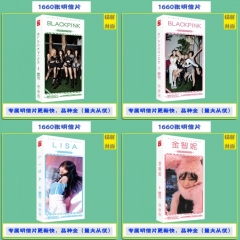 6 Styles 1660PCS/SET K-POP BLACKPINK Postcard+Sticker+Lomo Card