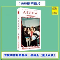 1660PCS/SET K-POP AESPA Postcard+Sticker+Lomo Card