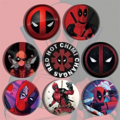 8PCS/SET Deadpool Anime Alloy Badge Brooch