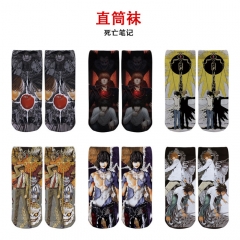 8 Styles Death Note Anime Full Color Straight Socks