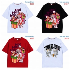 12 Styles Tom and Jerry Cartoon Pattern Anime T shirts