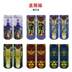 12 Styles The Legend Of Zelda Anime Full Color Straight Socks