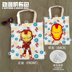 Marvel Iron Man Cartoon Pattern Canvas Anime Shopping Bag