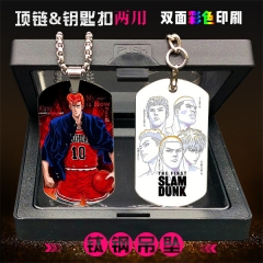 8 Styles Slam Dunk Stainless Steel Two Sides Dog Tag Anime Necklace