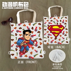 Superman Cartoon Pattern Canvas Anime Shopping Bag