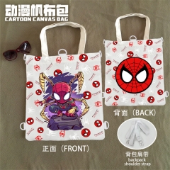 Spider Man Cartoon Pattern Canvas Anime Shopping Bag