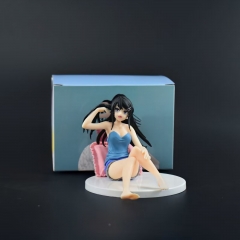 10cm Seishun Buta Yarou Series Sakurajima Mai Cartoon Anime PVC Figure Toy