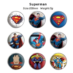 8 Styles Superman Anime Alloy Badge Brooch