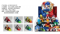 6PCS/SET 8.9CM Sonic The Hedgehog Anime PVC Figure Toy Doll
