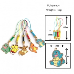 5PCS/SET Pokemon Cartoon Character Anime Phone Strap