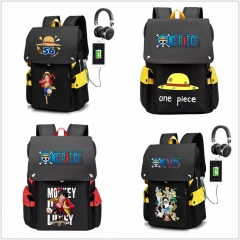 8 Styles One Piece Cartoon Character Anime Backpack Bag