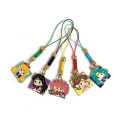 5PCS/SET Pretty Soldier Sailor Moon Cartoon Character Anime Phone Strap