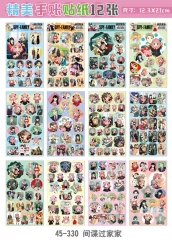 12PCS/SET SPY×FAMILY Cartoon Anime Stickers