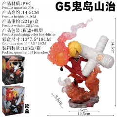 14.5CM One Piece G5 Sanji Cartoon PVC Anime Figure Toy
