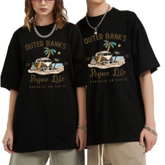 2 Styles OUTER BANKS Cartoon Character Anime Tshirt