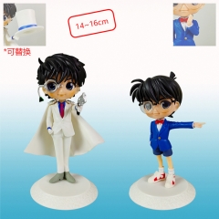 2PCS/SET 14-16CM Detective Conan Cartoon Anime PVC Figure Toy (Opp Bag)