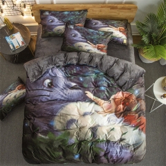 2 Styles 3 Size My Neighbor Totoro Cartoon Printing Anime Anime Pattern Bedding Set ( Pillow Case + Quilt Cover + Bed Sheet )