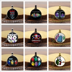 9 Styles Among Us Cosplay Keychain Fashion Jewelry Anime Alloy Necklace