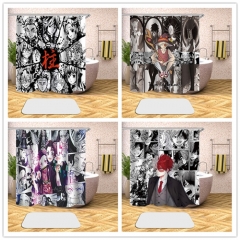 5 Sizes 18 Styles One Piece Demon Slayer Haikyuu Naruto For Bathroom Decorative Polyester Anime Shower Curtain