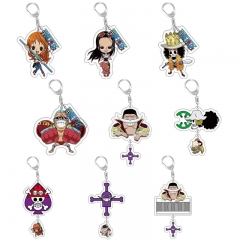 9 Styles One Piece Cartoon Acrylic Anime Keychain