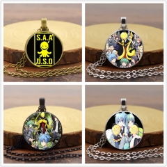 8 Styles Assassination Classroom Cosplay Keychain Fashion Jewelry Anime Alloy Necklace