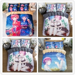 3 Styles 4 Size Re:Life in a Different World from Zero/Re: Zero Cartoon Printing Anime Quilt Cover (Only Quilt Cover)