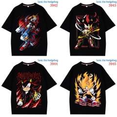 4 Styles Sonic the Hedgehog Cartoon Short Sleeve Anime T shirts