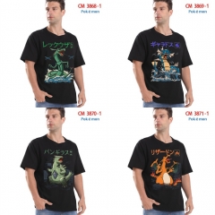 7 Styles Pokemon Cartoon Short Sleeve Anime T shirts