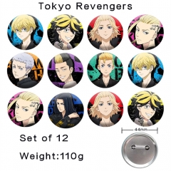 （12PCS/SET）44MM Tokyo Revengers Cartoon Anime Alloy Badge Brooch
