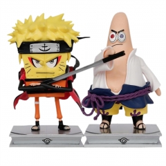 2 Styles 14cm SpongeBob SquarePants Cos Naruto Cartoon Collection PVC Model Toy Anime Figure