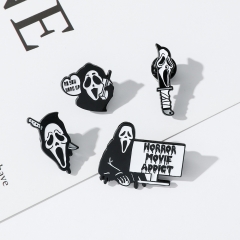 10 Styles Halloween Skull Cartoon Alloy Badge Pin Anime Brooch