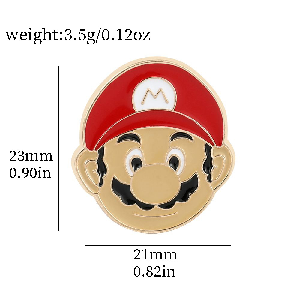 5 Styles Super Mario Bro. Alloy Badge Cartoon Anime Brooch