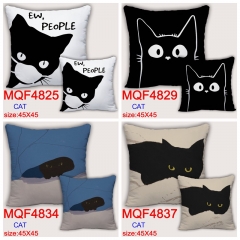 45*45CM 20 Styles Cute Cat Cartoon Pattern Anime Pillow